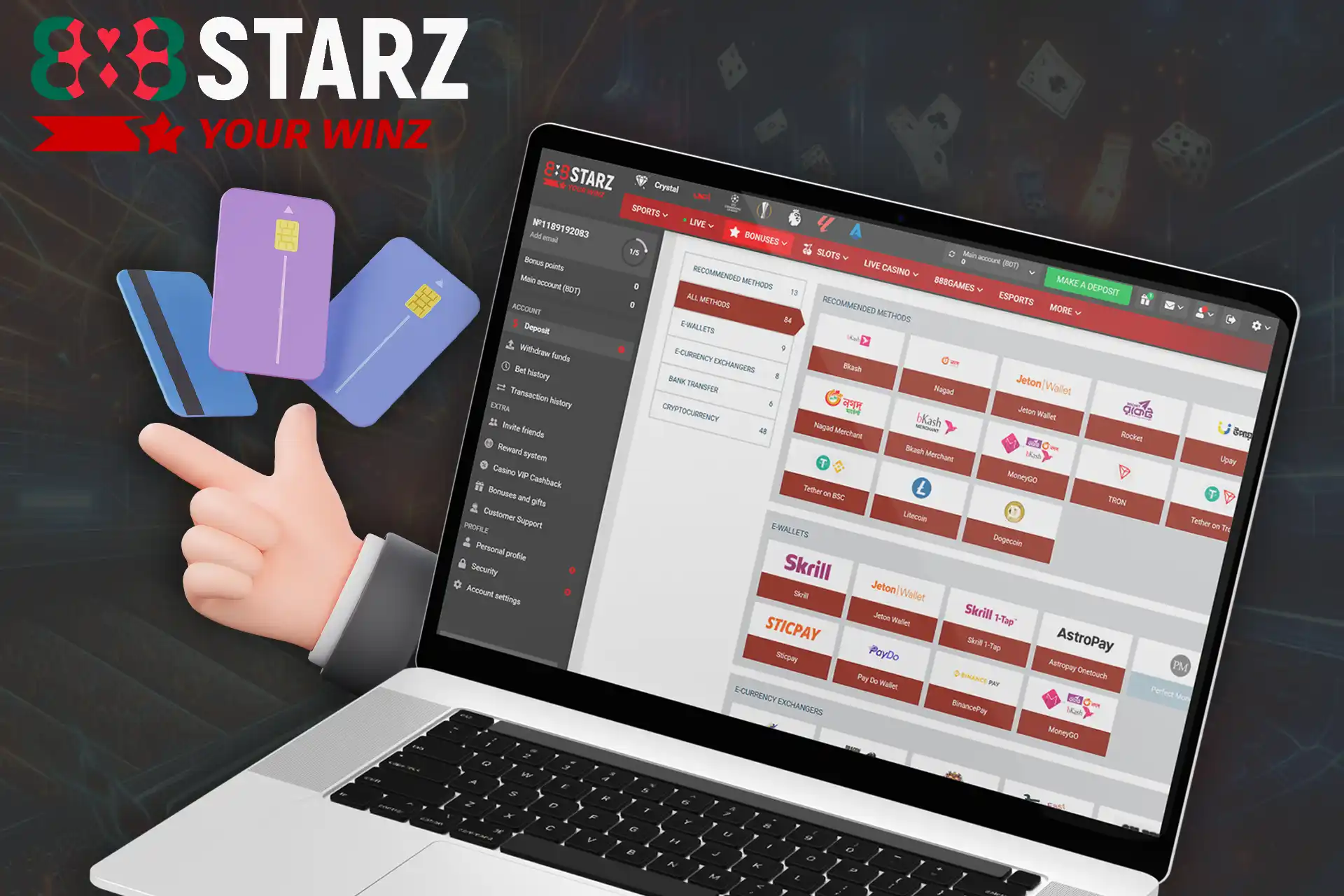 Different payment methods in casinos