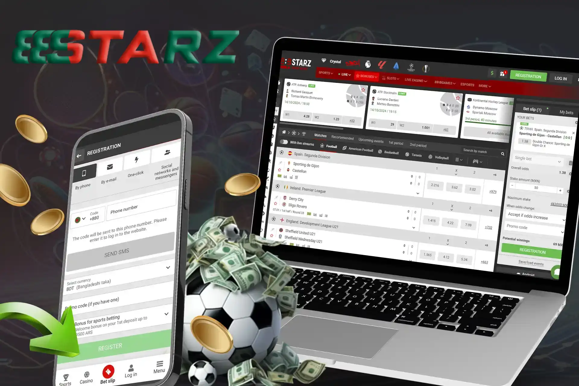 Register on the site, make a deposit and start playing